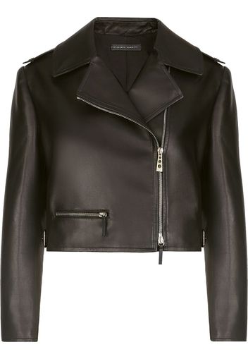 Giuseppe Zanotti cropped biker jacket - Nero