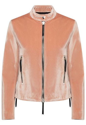 Giuseppe Zanotti velvet zip-up jacket - Rosa