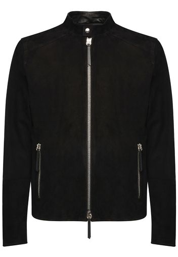 Giuseppe Zanotti suede zip-up jacket - Nero