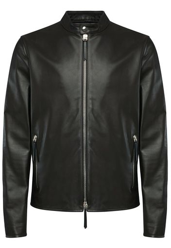 Giuseppe Zanotti leather zip-up jacket - Marrone
