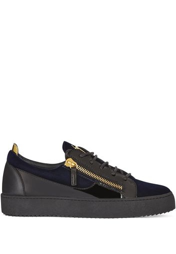 Giuseppe Zanotti zip-detail Frankie trainers - Blu