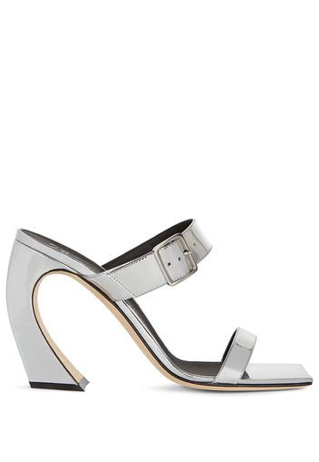 Giuseppe Zanotti Musa curved-heel sandals - Argento