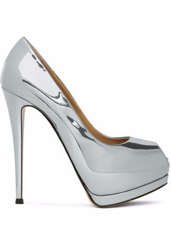 Giuseppe Zanotti Sharon 130mm peep-toe pumps - Argento