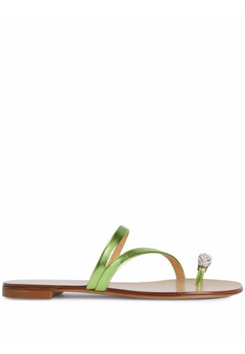 Giuseppe Zanotti Hillary Ring slides - Verde