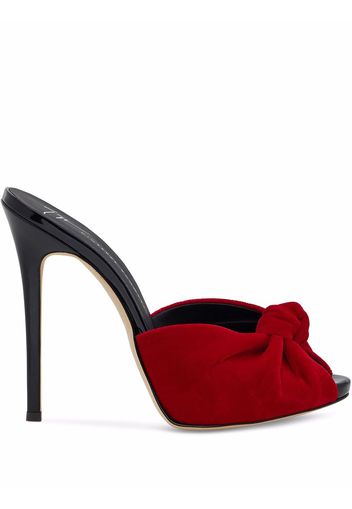 Giuseppe Zanotti Bridget 120mm velvet sandals - Rosso