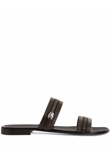 Giuseppe Zanotti Brad zip-detail sandals - Marrone