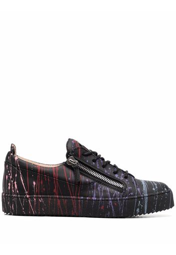 Giuseppe Zanotti Frankie paint splatter sneakers - Nero