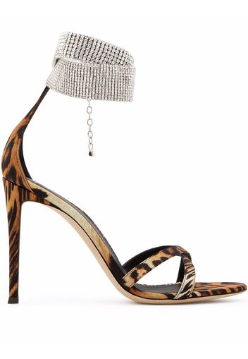 Giuseppe Zanotti Janell leopard-print sandals V8850-80 - Marrone