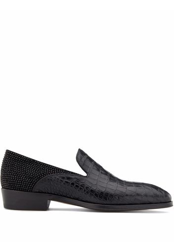 Giuseppe Zanotti Benson alligator-effect leather loafers - Nero