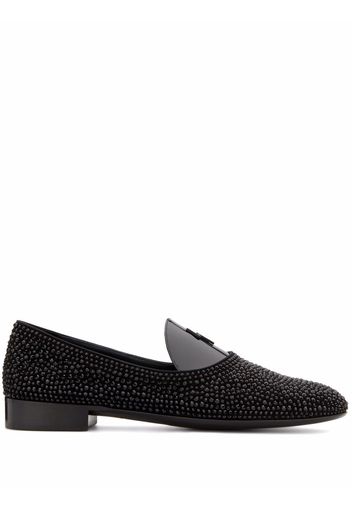 Giuseppe Zanotti David flash crystal-embellished loafers - Nero