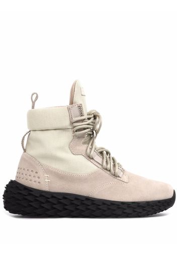 Giuseppe Zanotti Urchin suede-panel hi-top sneakers - Grigio