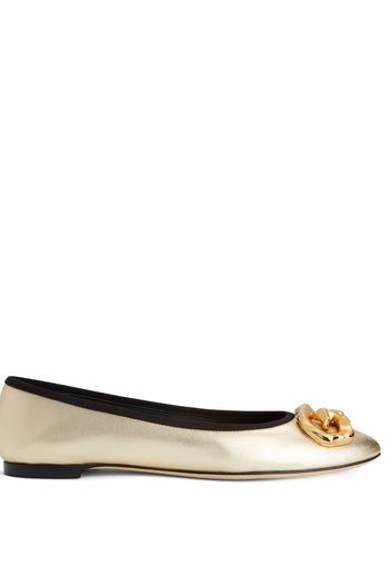 Giuseppe Zanotti Ballerine con applicazione Amur - Oro