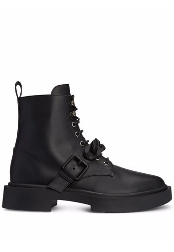 Giuseppe Zanotti Stivaletti con bordo a catena Adric - Nero