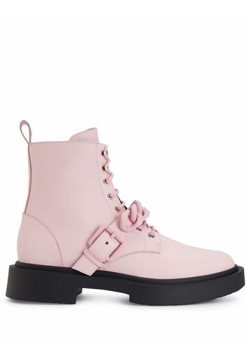 Giuseppe Zanotti Stivaletti con bordo a catena Adric - Rosa