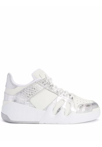 Giuseppe Zanotti Sneakers con effetto coccodrillo - Bianco