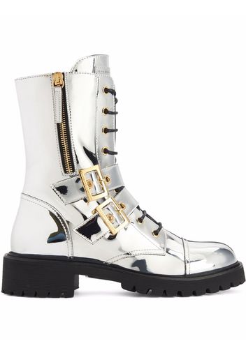 Giuseppe Zanotti Stivali Tifa metallizzati - Argento