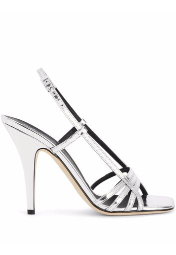 Giuseppe Zanotti Sandali Lybra con cinturino posteriore - Argento