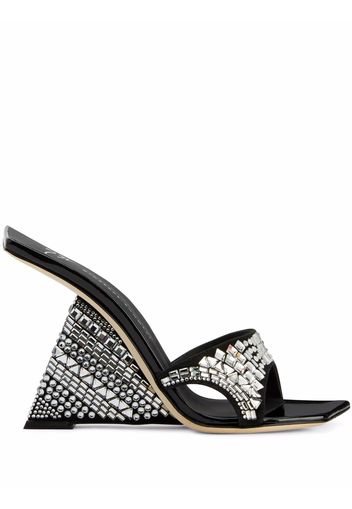 Giuseppe Zanotti Mules Akira Shine con decorazione - Nero