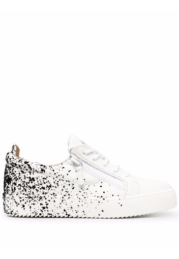 Giuseppe Zanotti spray effect leather trainers - Bianco