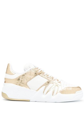 Giuseppe Zanotti metallic-effect lace-up trainers - Bianco