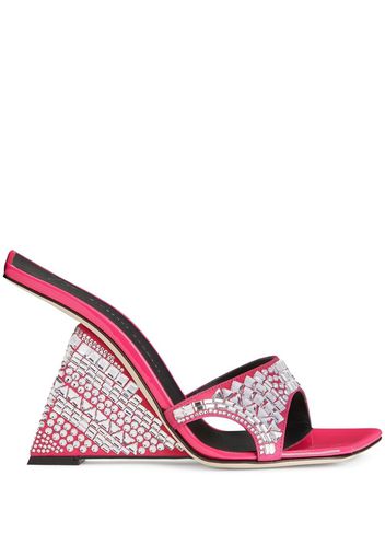 Giuseppe Zanotti Sandali Akira Shine con zeppa 105mm - Rosa