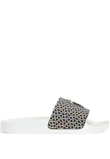 Giuseppe Zanotti Sandali slides a pois Brett - Nero