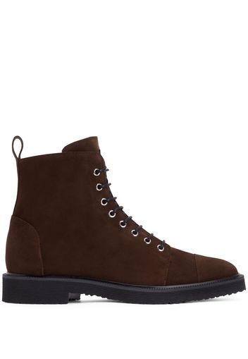 Giuseppe Zanotti lace-up suede ankle boots - Marrone