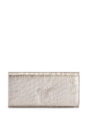 Giuseppe Zanotti Selene leather purse - Argento