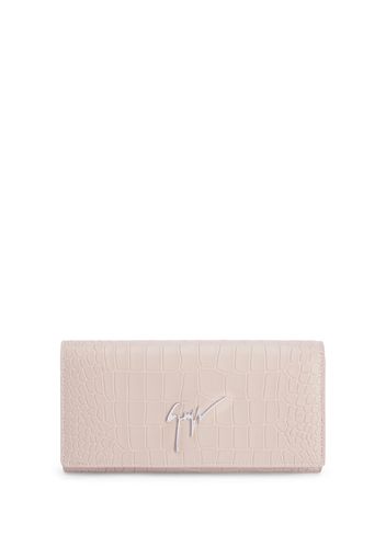 Giuseppe Zanotti logo-plaque leather wallet - Rosa