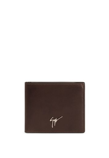 Giuseppe Zanotti Albert logo-plaque wallet - Marrone