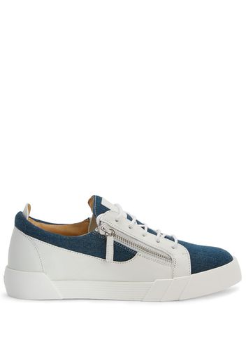 Giuseppe Zanotti Frankie low-top denim sneakers - Bianco