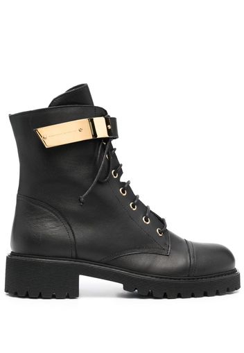 Giuseppe Zanotti lace-up combat boots - Nero