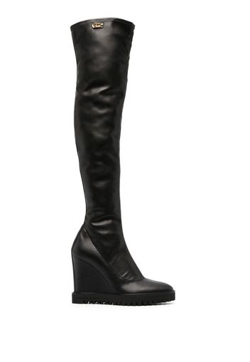 Giuseppe Zanotti 110mm wedged leather boots - Nero