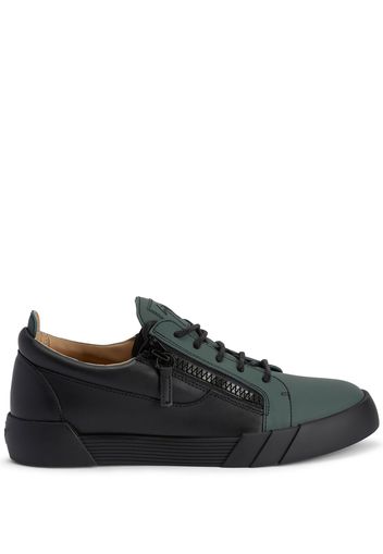 Giuseppe Zanotti low-top leather zip-up sneakers - MULTICOLOR