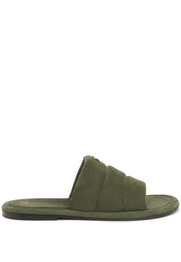 Giuseppe Zanotti Sandali slides Harmande con placca logo - Verde