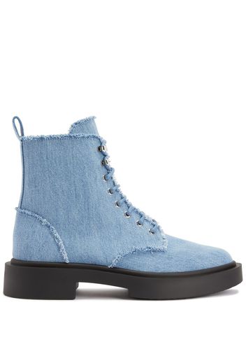 Giuseppe Zanotti Stivaletti Adric denim - Blu