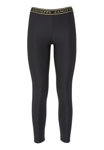 Giuseppe Zanotti high-waisted logo-waistband leggings - Nero