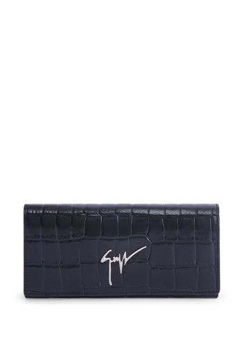 Giuseppe Zanotti Selene crocodile-effect wallet - Nero