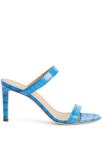 Giuseppe Zanotti Calista 85mm double-strap leather mules - Blu