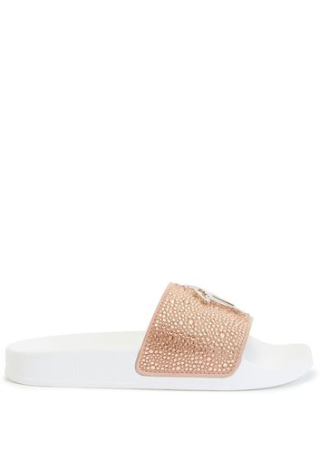 Giuseppe Zanotti Sandali slides Brett con decorazione - Rosa