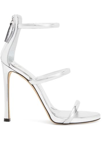 Giuseppe Zanotti Sandali con cinturini Harmony metallizzati - Argento