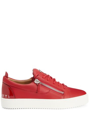 Giuseppe Zanotti Sneakers Frankie con zip - Rosso