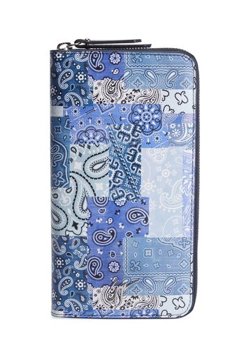 Giuseppe Zanotti bandana-print zip-around wallet - Blu