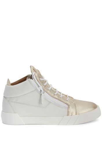 Giuseppe Zanotti high-top leather zip-up sneakers - MULTICOLOR