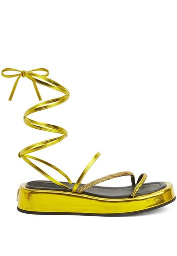 Giuseppe Zanotti Sandali slides Melburne Laces - Oro