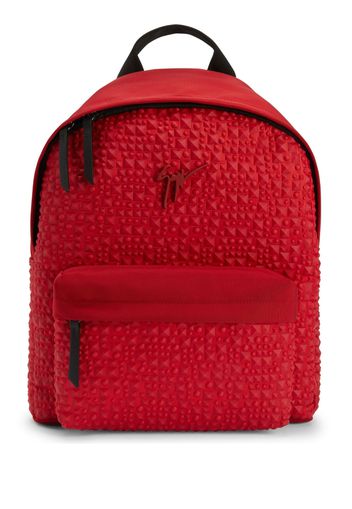 Giuseppe Zanotti stud-embellished panelled backpack - Rosso