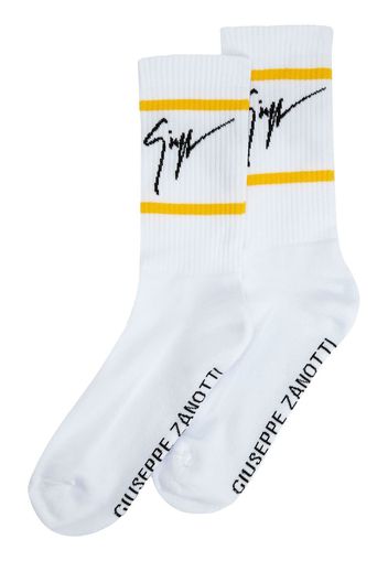 Giuseppe Zanotti intarsia-knit ankle socks - Bianco