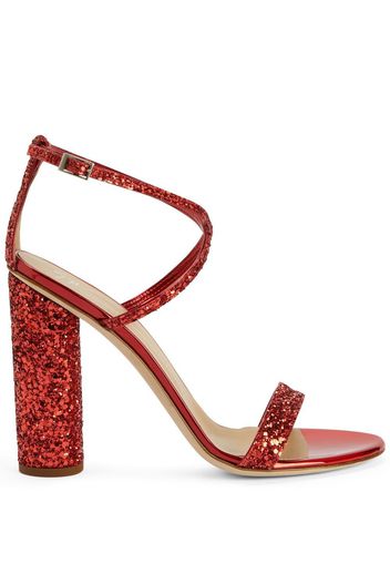 Giuseppe Zanotti Tara glitter sandals - Rosso