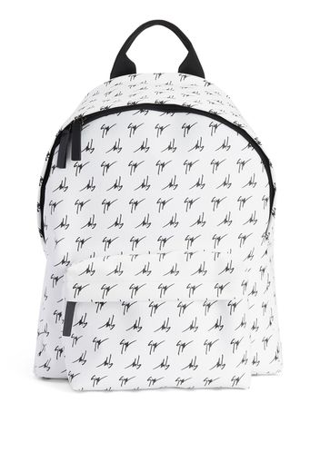 Giuseppe Zanotti logo-print backpack - Bianco