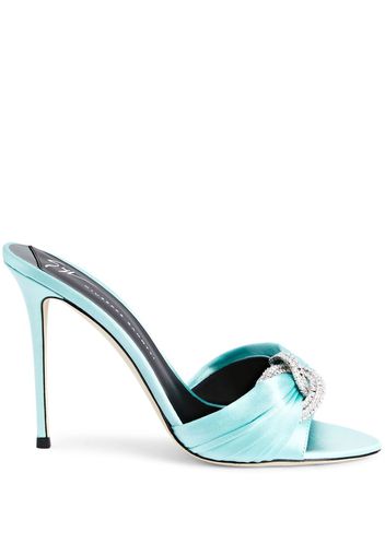 Giuseppe Zanotti Mules Intriigo Knot con decorazione - Blu